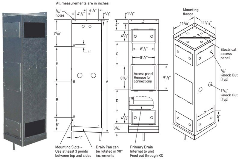 US Cellar Systems's Vertical Mount Rack Cooling Unit