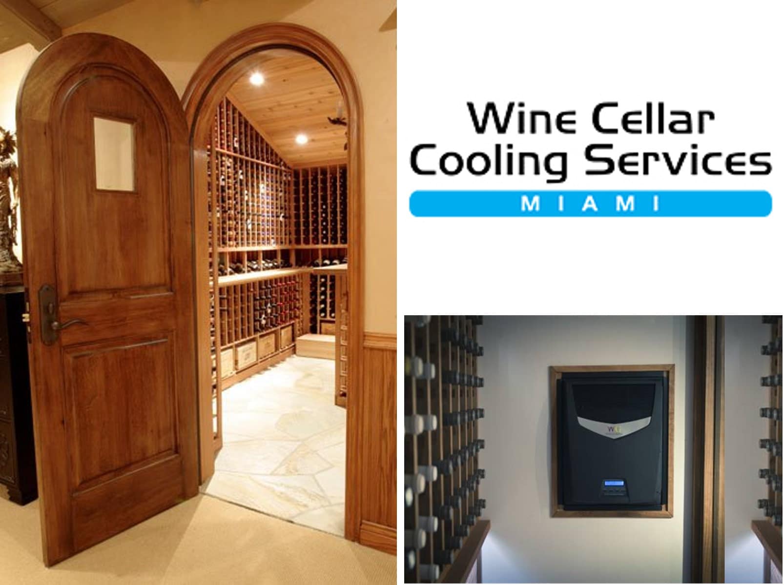 Residential Custom Wine Cellar Cooling Refrigeration Experts in San Francisco and Fort Lauderdale